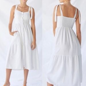 SOLD Positano Tie-Shoulder Midi Dress
